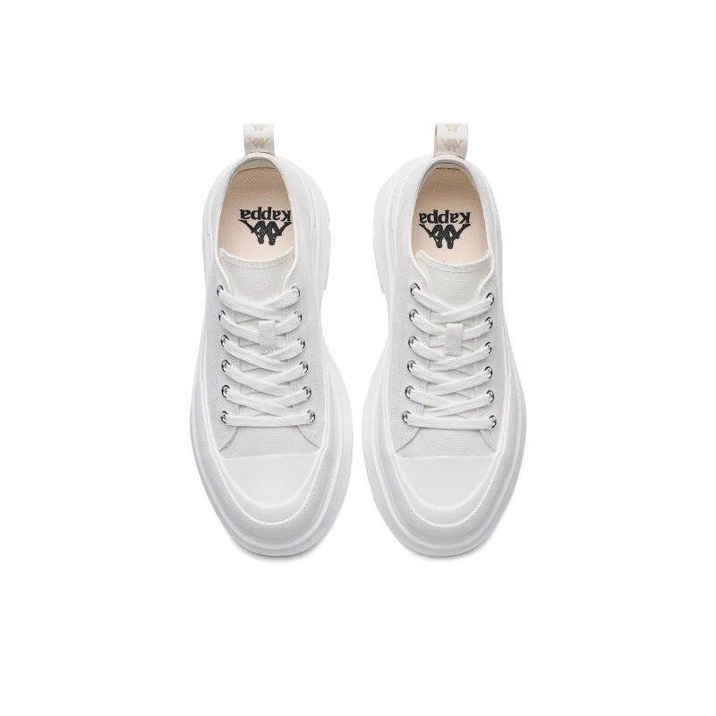 Kappa Back to Back Low Top Skateboard Shoes Women's Classic White-3