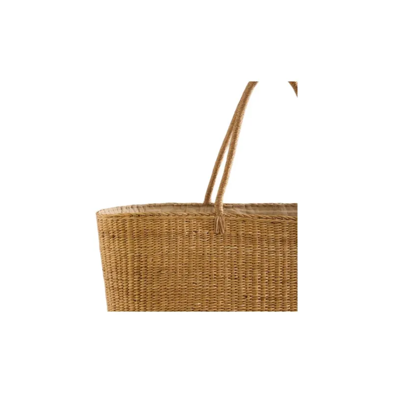 ZARA Straw Woven Handbag Tubas Women's Light Beige-4