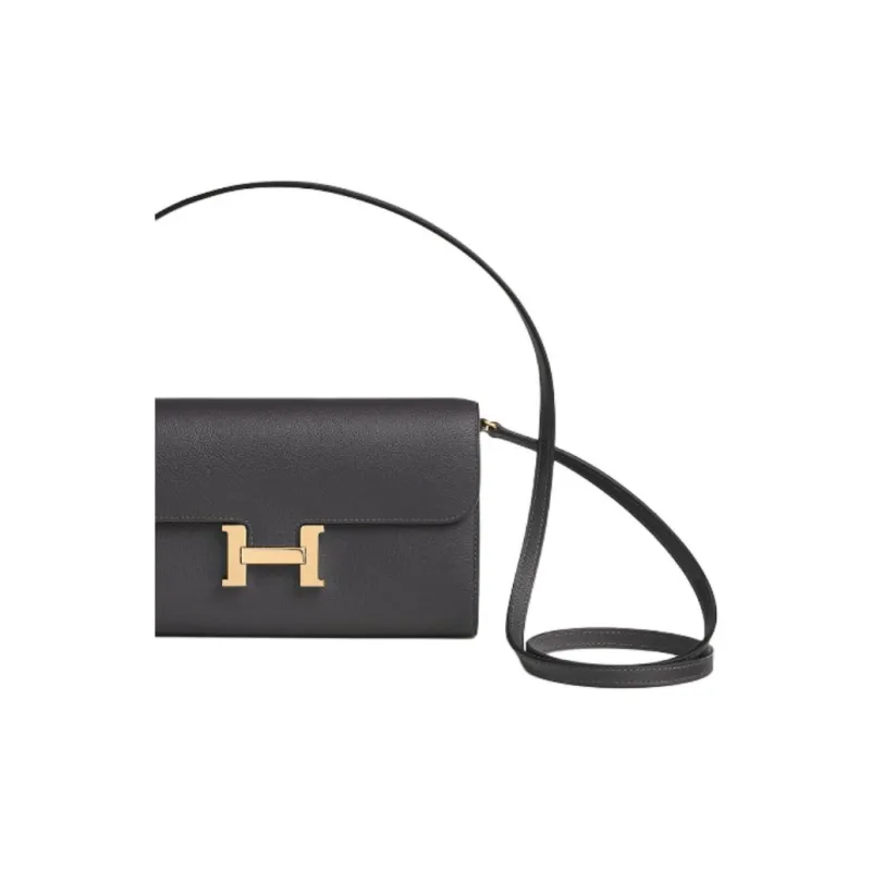 HERMES Constance To Go Evercolor Leather Clutch, Wallet, Shoulder Bag, Crossbody Bag Women's 85 Ardoise Slate Gray-3