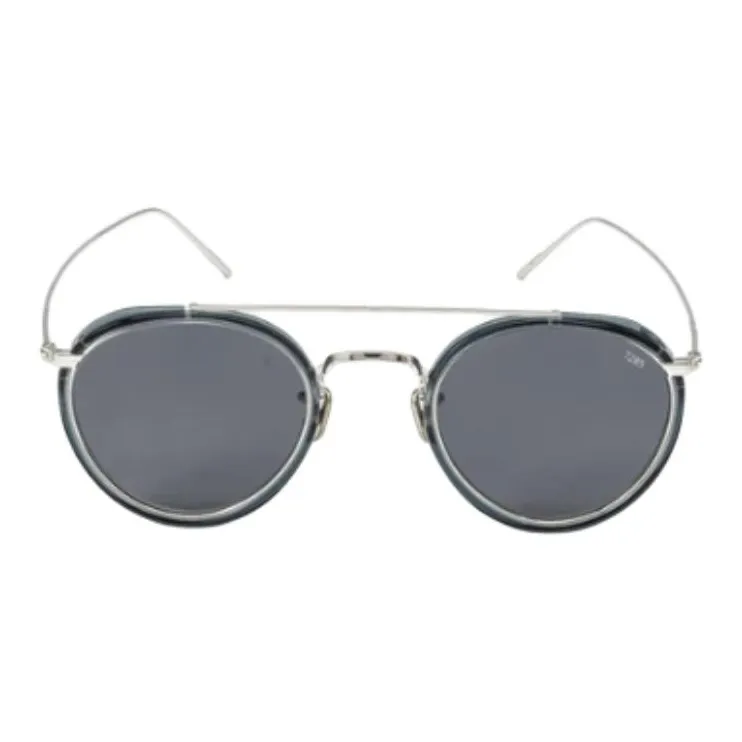 EYEVAN 7285 Acetate Round Sunglasses Unisex Dark Blue-1