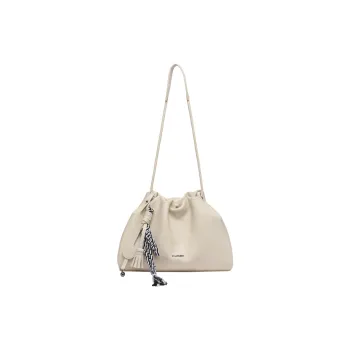 Tanita West Cow Leather Tote Bag, Shopping Bag, Shoulder Bag Medium Size Women's Ecru