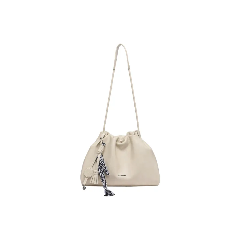 Tanita West Cow Leather Tote Bag, Shopping Bag, Shoulder Bag Medium Size Women's Ecru-0