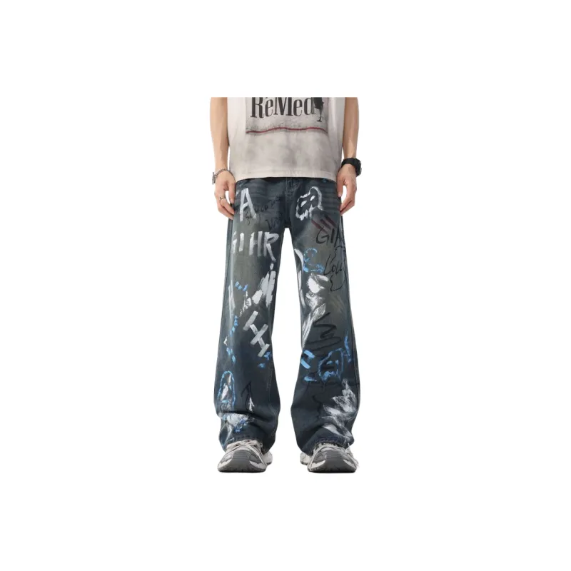 NVRFRGT Jeans Unisex Vintage Blue-0