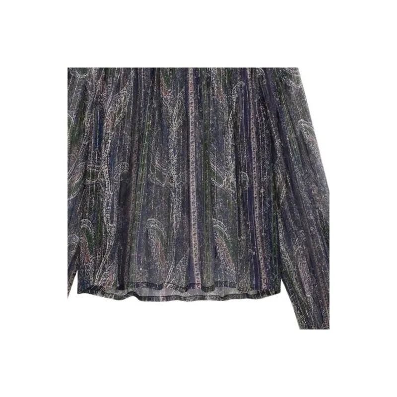 SAINT LAURENT Lurex detail Blouse-4