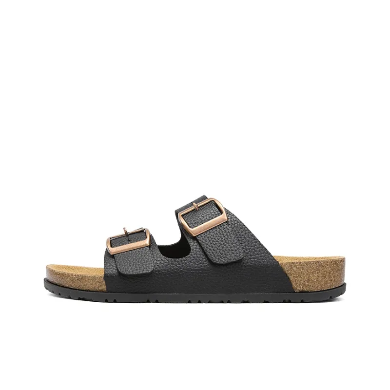 CHAOPAISHA Cork Sole EVA Slip Resistant Abrasion Resistant Slide Slippers Unisex-0