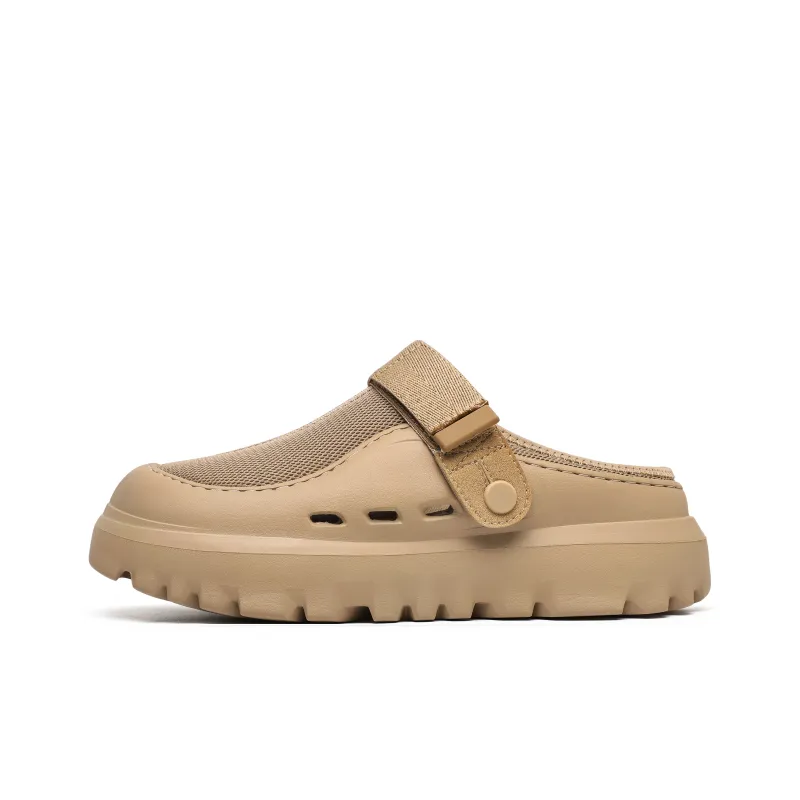 Hong Kong Meng Quiet Abrasion Resistant Slip Resistant Closed Toe Slippers Unisex Dark Sand-0