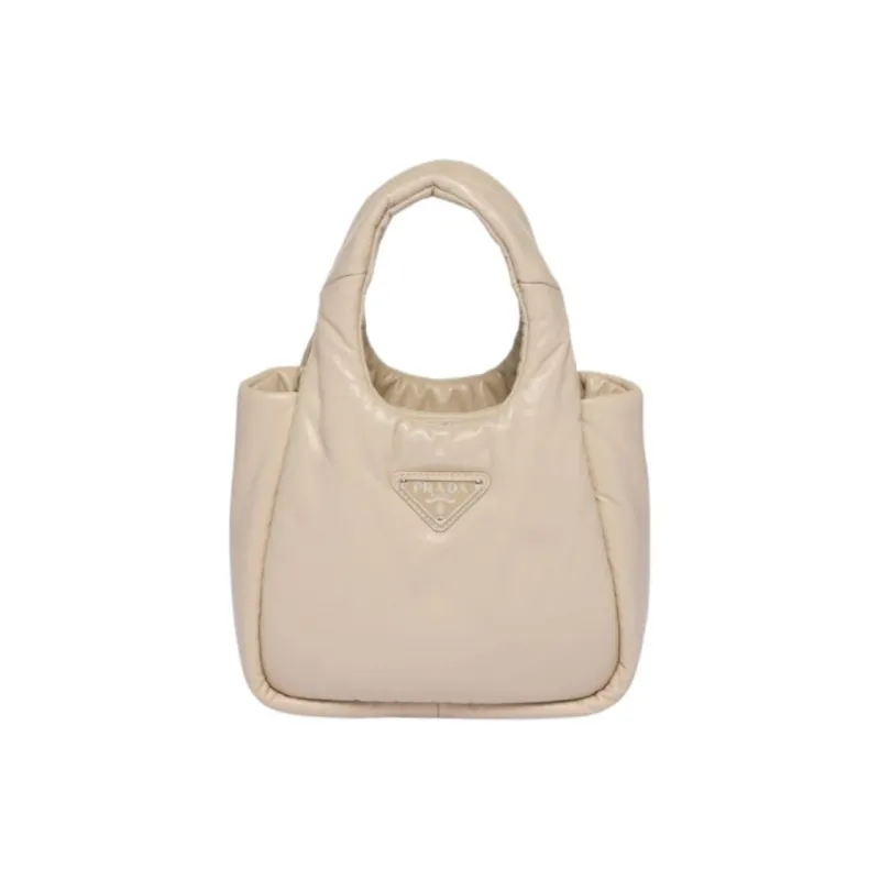 PRADA Leather Handbag Trumpets Women's Desert Beige-0
