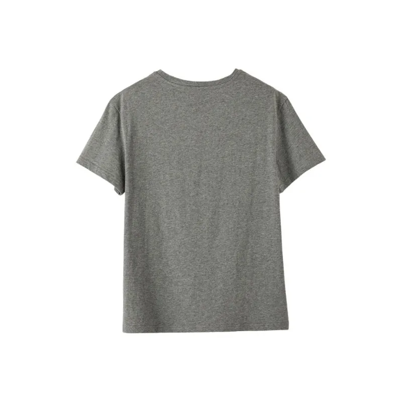 Late White T Shirts Women's Heather Gray-1