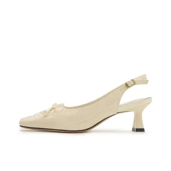 FED Spool Heel High Heels Women's Beige