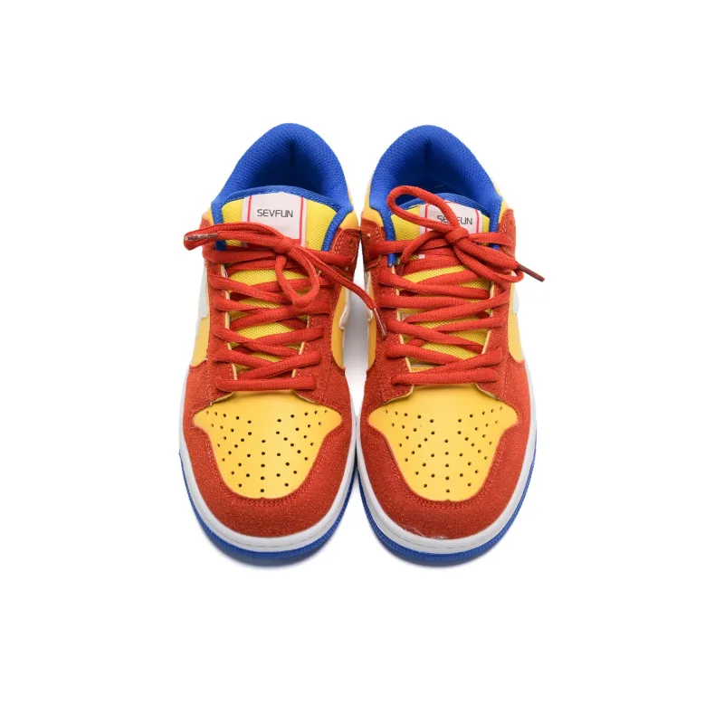 7 SEVFUN Low Top Skateboard Shoes Unisex Yellow Orange Stars-6