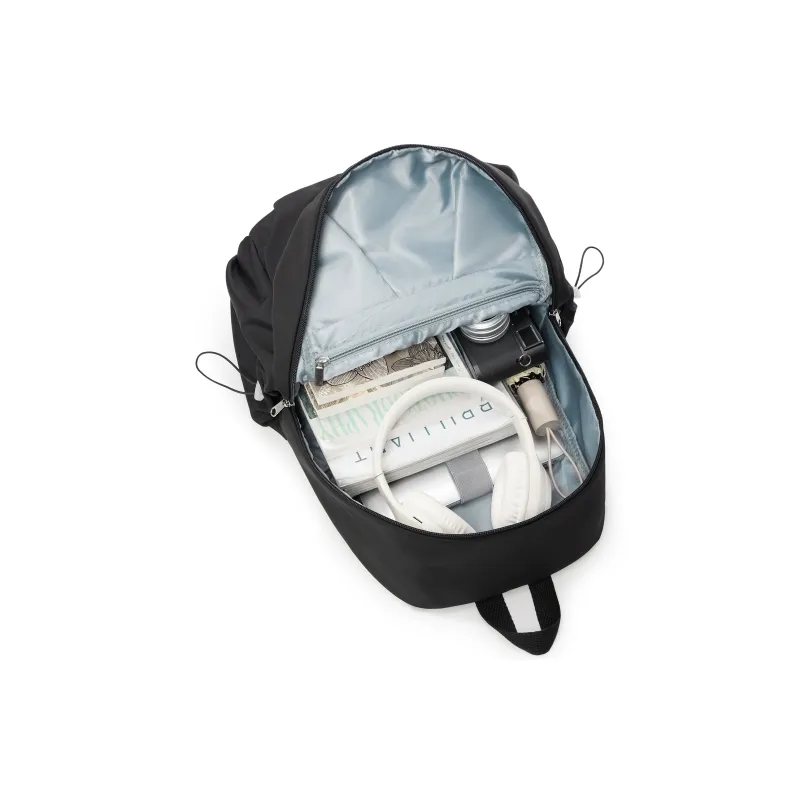 KEYSTREET Fabric Backpack Laptop Backpack Tubas Unisex Black/Ecru/Green/Blue/Burgundy-66
