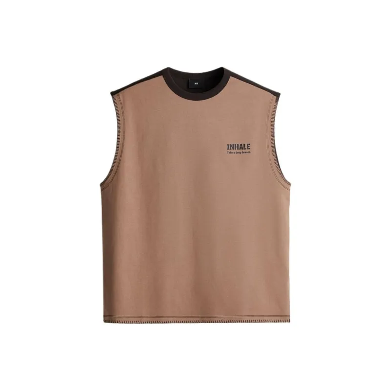 H&M Tank Tops Men Gray-0