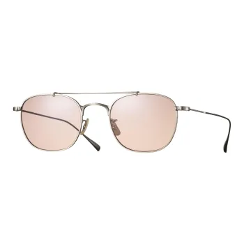 EYEVAN 7285 Acetate Titanium Rectangular Sunglasses Unisex Silver