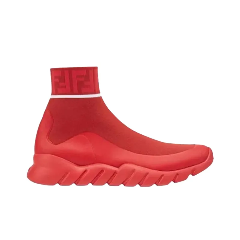 FENDI Tech Fabric High Top Red-1