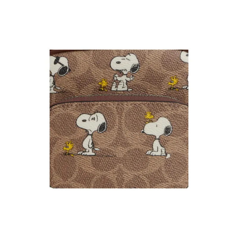COACH PEANUTS Snoopy, Collaboration RACER Coated Canvas Sling Bag Mini Men's Ochre-3