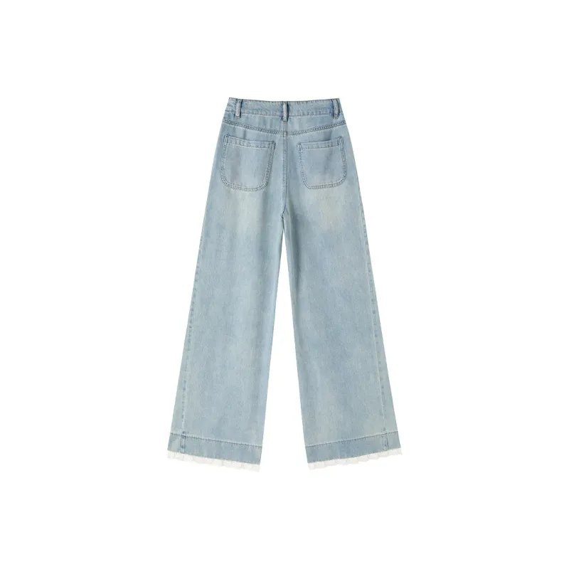 XIANGYING Jeans Women's Denim Blue-1