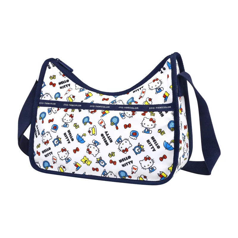 Zgo Hello Kitty Polyester Shoulder Bag Women's White Blue-3