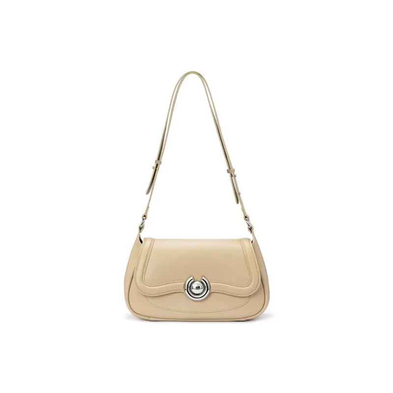 ROBERTA DI CAMERINO Synthetic Leather Shoulder Bag Women's Black/Apricot-5