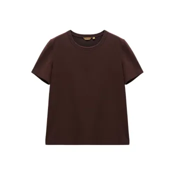 INSUN T Shirts Women's Burgundy