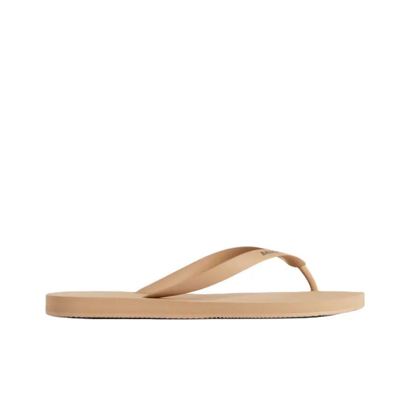 Balenciaga Odor Resistant Flip Flops Men's Beige-1