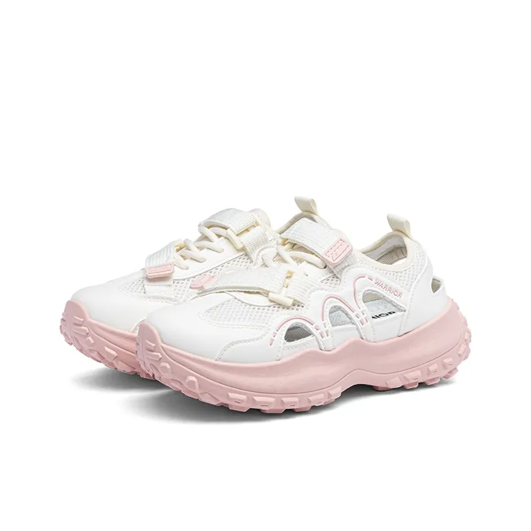 Warrior Slip Resistant Odor Resistant River Trekking Shoes Women's Beige Pink-2