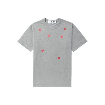 CDG Play T Shirts Unisex Gray