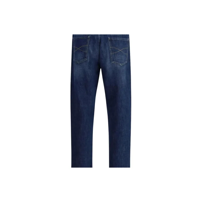 Brunello Cucinelli Logo Patch Straight Leg Jeans-3
