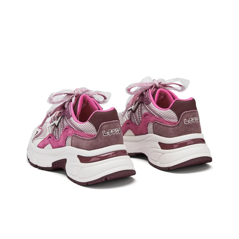 Disney x Hotwind Toy Story Series Anti Slip Wear Resistant Low Top Chunky Sneakers Women's Beige Pink-2