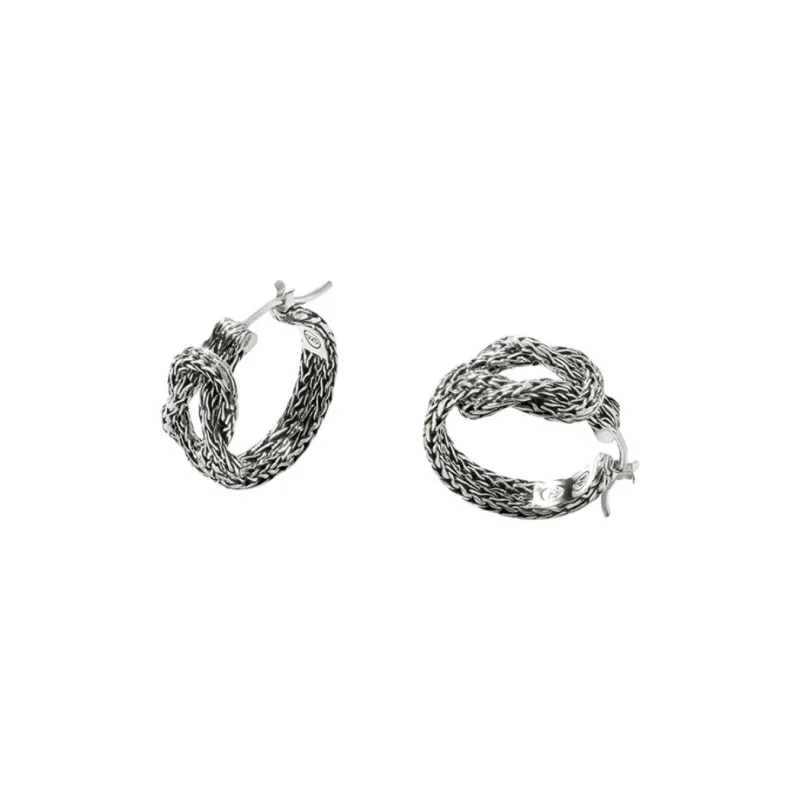 JOHN HARDY 925 Sterling Silver Earrings Women's Black Silver-0