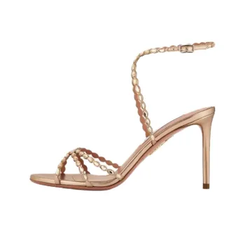AQUAZZURA Love Struck One Strap Sandals 8.5cm Women's Gold