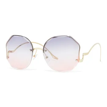 CinvaiKrose Cupronickel Oval Sun Protection Sunglasses Women's