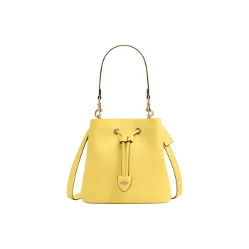 COACH Rowan Leather Bucket Bag, Crossbody, One Shoulder Handbag Trumpets Women's Yellow