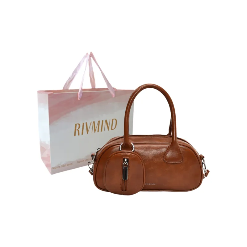RIVMIND PU Shoulder Bag, Crossbody Bag, Handbag Regular Unisex Black/Red/Coffee/Brown-18
