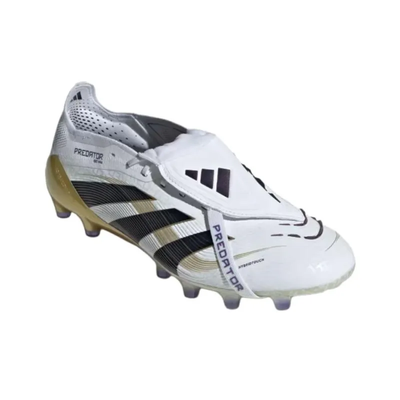 Adidas PREDATOR ELITE AG Artificial Ground Anti Slip Wear Resistant Soccer Shoes Unisex White Black-1