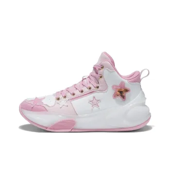 DEVIL AND ANGEL Slip Resistant, Abrasion Resistant, Breathable Low Top Vintage Basketball Shoes Unisex Cheese Peach