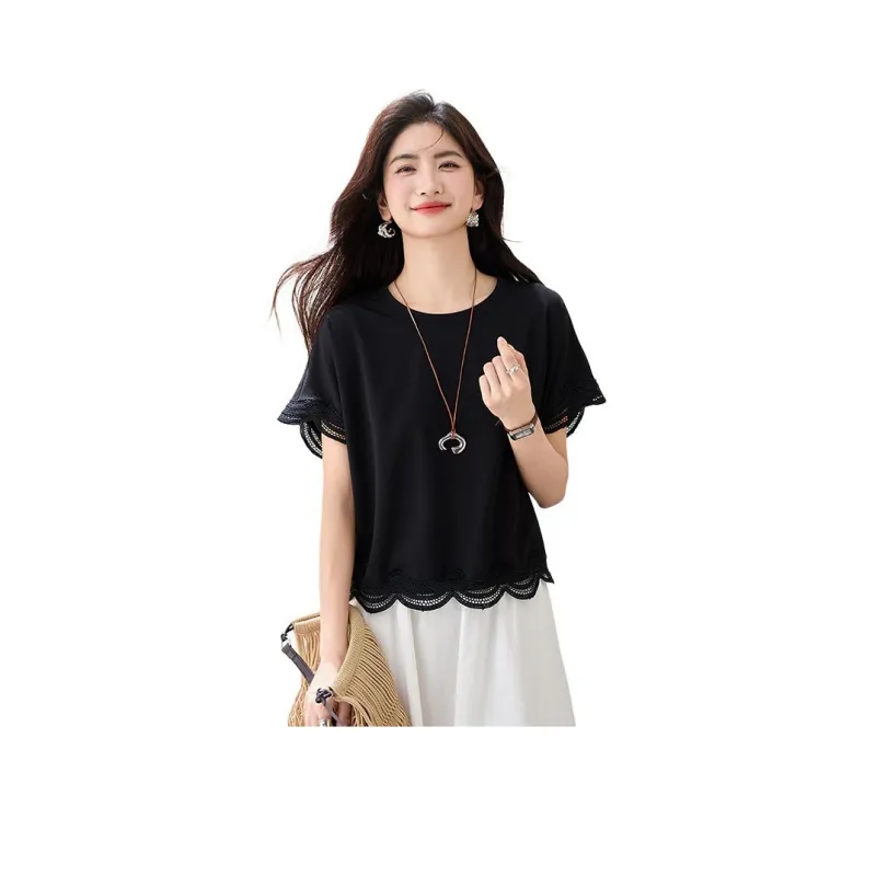 La Chapelle T Shirts Women's Black-0