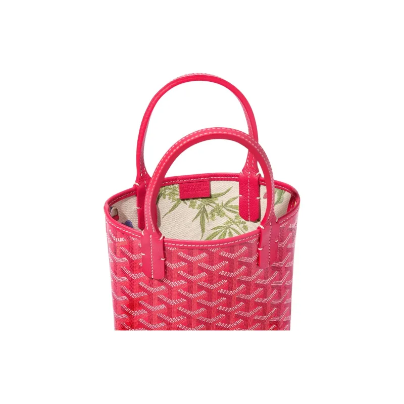 GOYARD Poitiers Canvas With Calfskin Tote Bag, Shopping Bag, Shoulder Bag, Handbag Women's Fuchsia-2