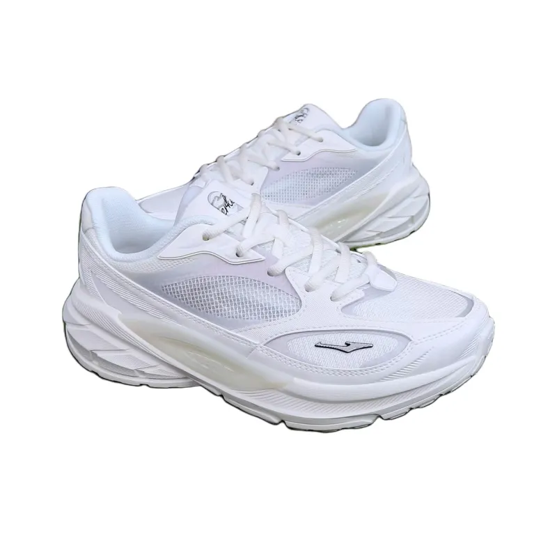 Erke Cushioning, Wear Resistant Low Top Running Shoes Women's White Silver-3