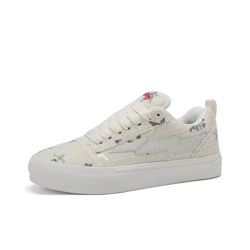 SHANDIANFENGBAO x ABCDONGA Coverage Slip Resistant And Abrasion Resistant Low Top Skateboard Shoes Unisex Beige-1