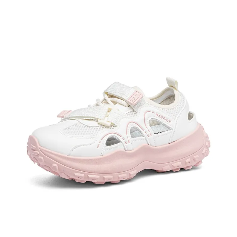 Warrior Slip Resistant Odor Resistant River Trekking Shoes Women's Beige Pink-1