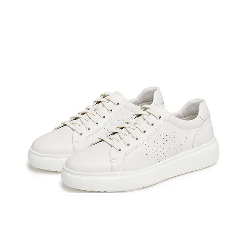 Teenmix Anti Slip Wear Resistant Low Top Skateboard Shoes Men's White-5
