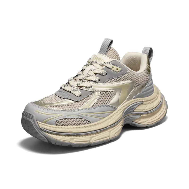 Jeep Cushioning, Slip Resistant, Abrasion Resistant, Height Increasing Low Top Chunky Sneakers Men's-8