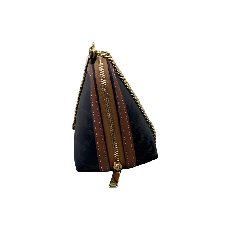 CELINE Sheepskin Shoulder Bag, Crossbody Bag Mini Women's Brown Monogram-2