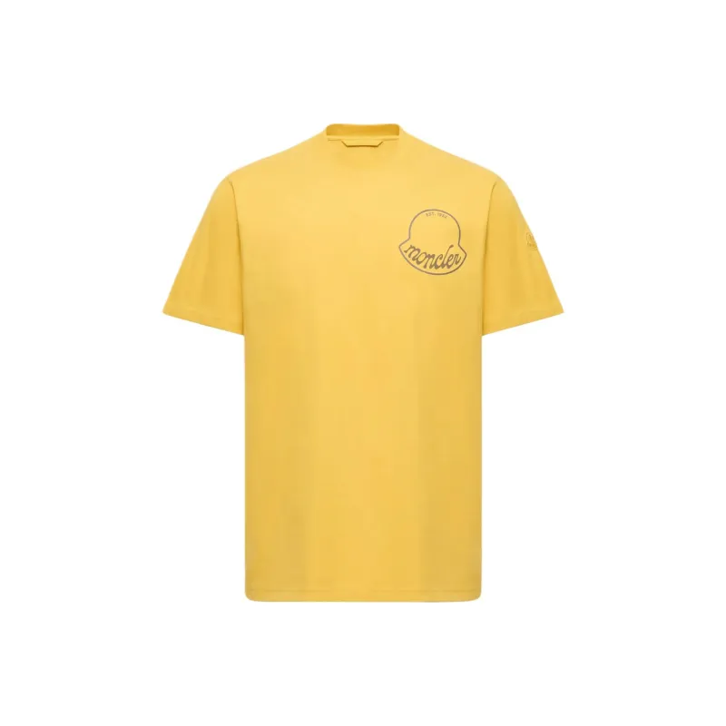 Moncler T Shirts Men Yellow-0