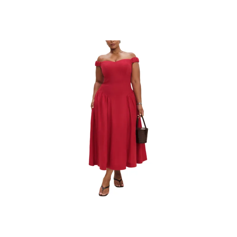 REFORMATION Monet Linen Dress Es Slip Dress Women's-0