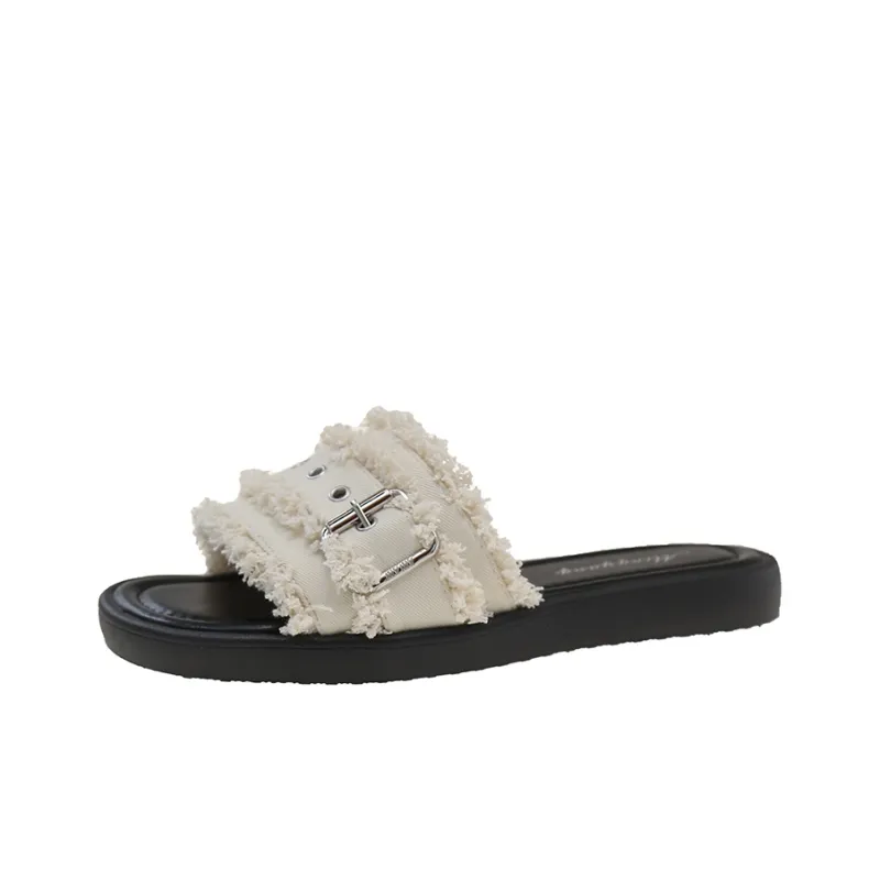 WUJI Rubber Sole Metal Slip Resistant Abrasion Resistant Slide Slippers Women's-0