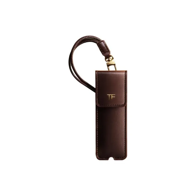 TF Leather Brown Lipstick Case Portable-0