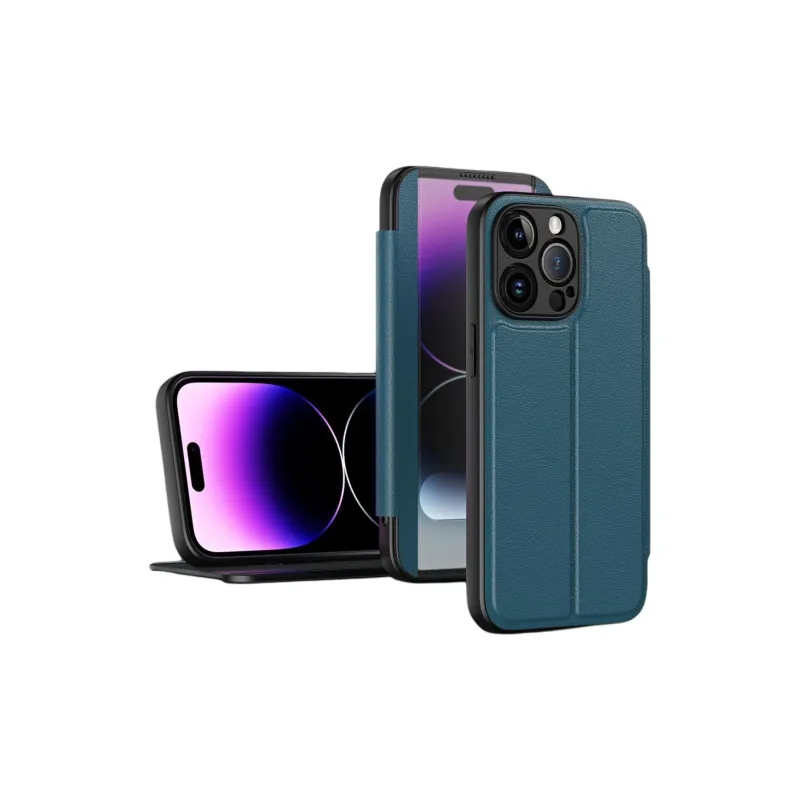 Record Star Leather Material Strong Magnetic Minimalism Phone Cases Compatibility IPhone16ProMa Business Formal-7