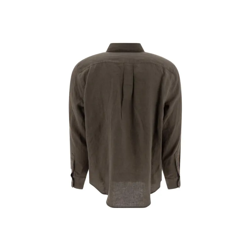 VINCE Shirt Men's Charcoal Green-1