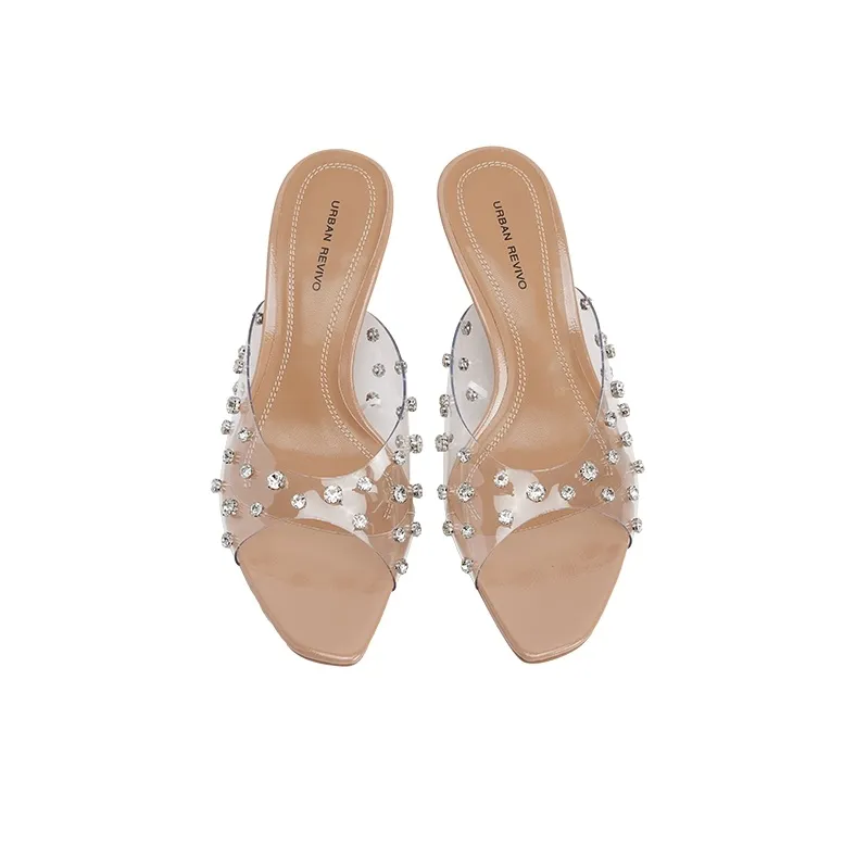 URBAN REVIVO Quick Dry Slide Slippers Women's Khaki-2